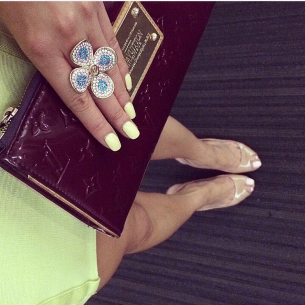 Kaiio Clover Swarovski Crystal Adjustable Ring